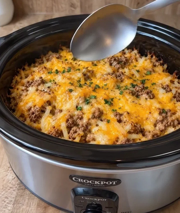 Slow Cooker Cheesy Beef Hash Brown Casserole 18 Slow Cooker Cheesy Beef Hash Brown Casserole