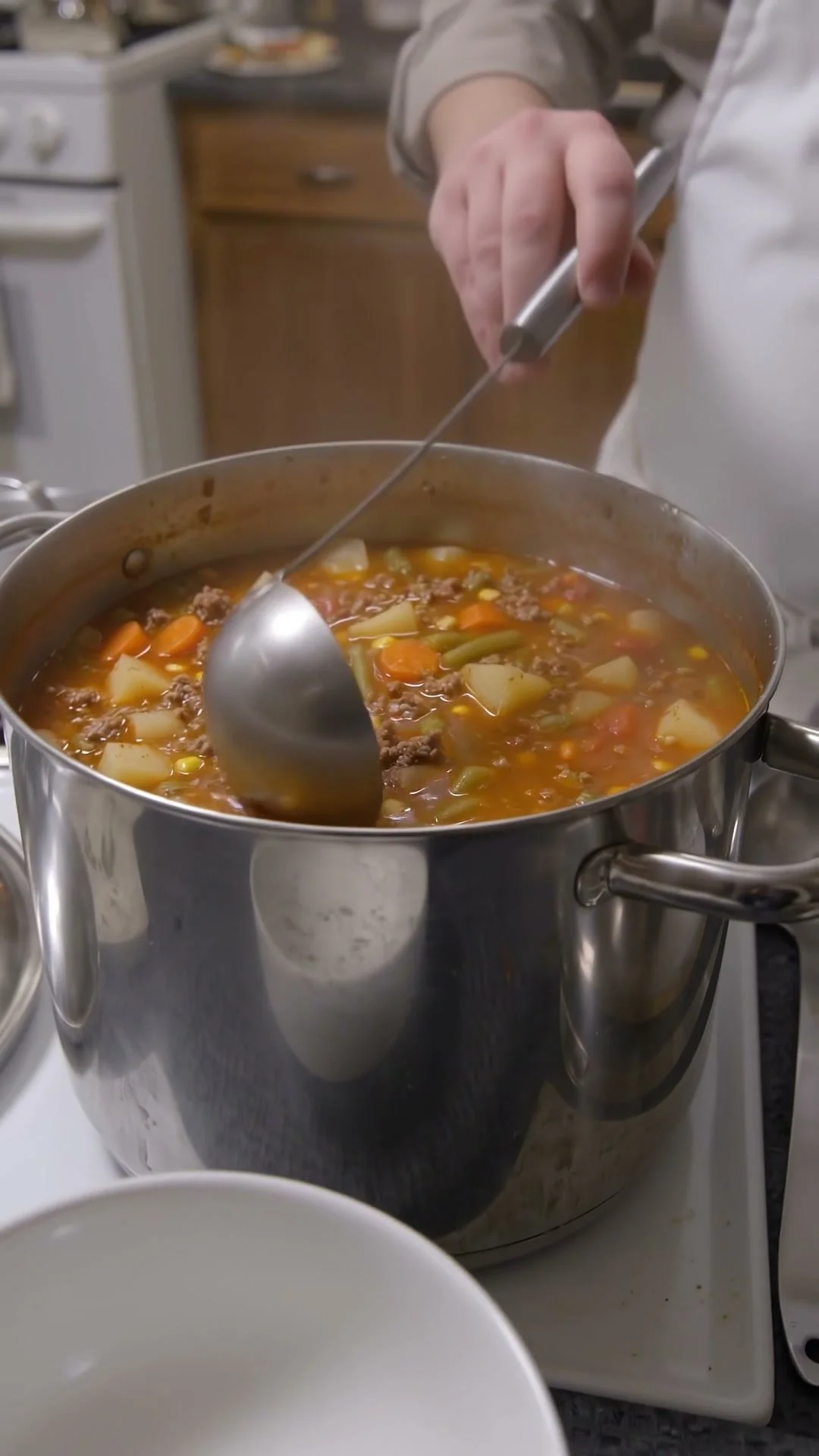Slow Cooker Classic Ground Beef and Vegetable Soup 2 Slow Cooker Classic Ground Beef and Vegetable Soup