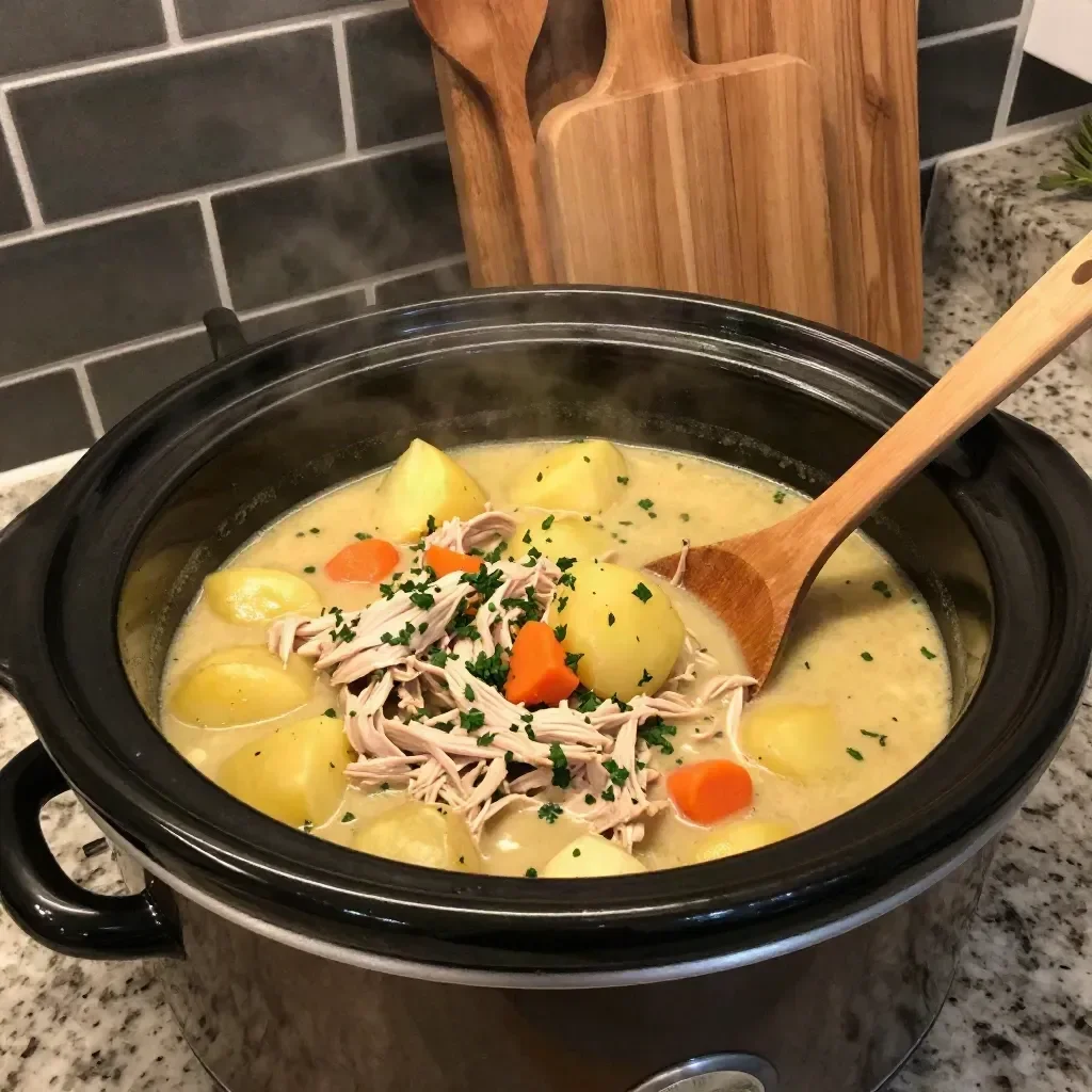 Slow Cooker Creamy Ranch Chicken and Potatoes