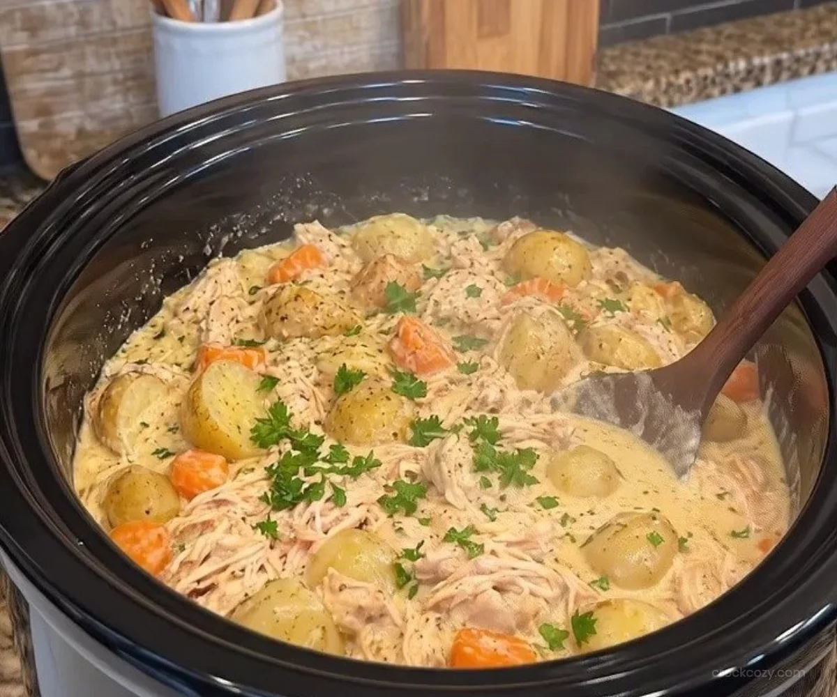 Slow Cooker Creamy Ranch Chicken and Potatoes