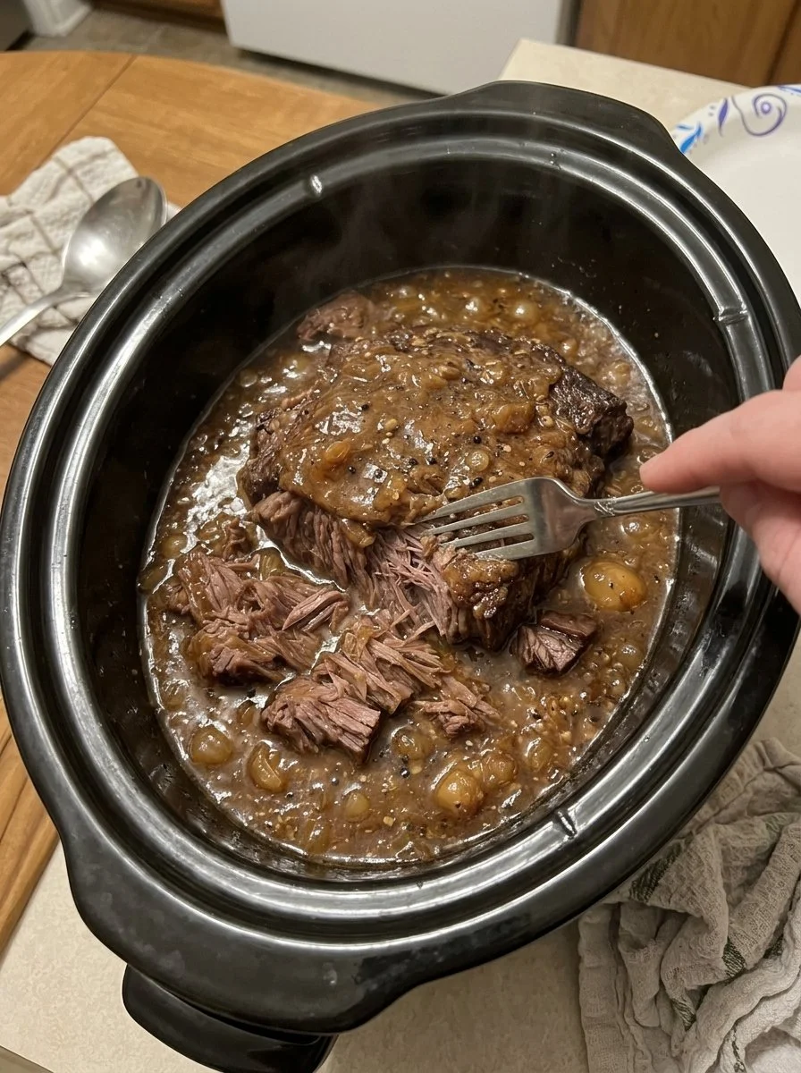 Slow Cooker Pot Roast with French Onion Gravy 32 Slow Cooker Pot Roast with French Onion Gravy